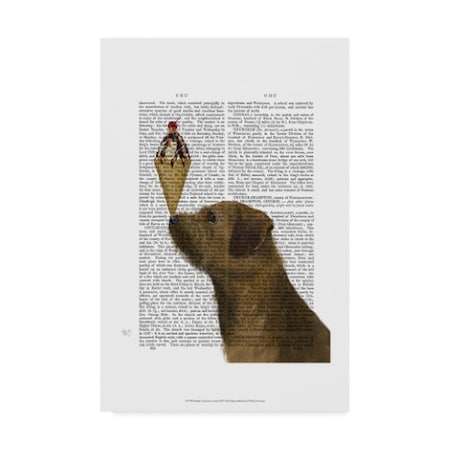 Fab Funky 'Border Terrier Ice Cream Text' Canvas Art,16x24